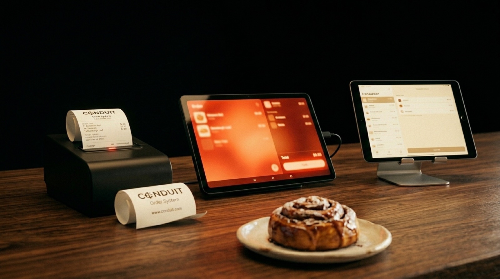 Conduit POS · impresora térmica, terminal POS, iPad y producto